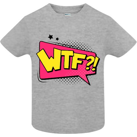 Tricou copii - Comic WTF?!, 100% bumbac diverse culori, imprimat digital cu o exclamație desprinsă din benzile desenate. Tricou copii - Comic WTF?!