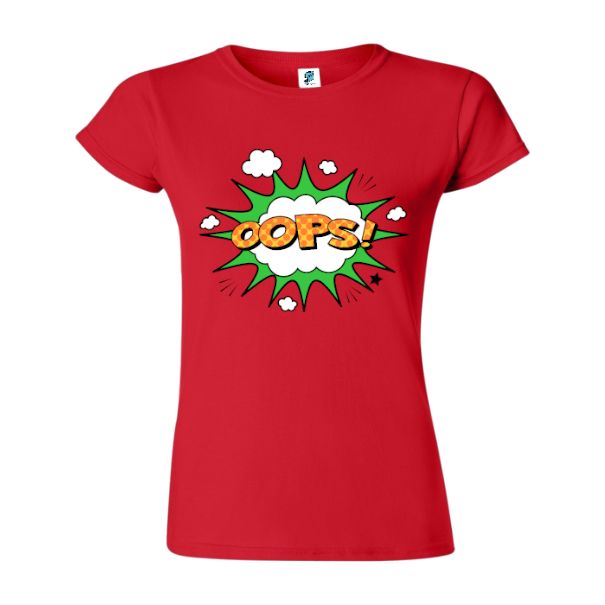 Tricou damă - Comic OOPS!