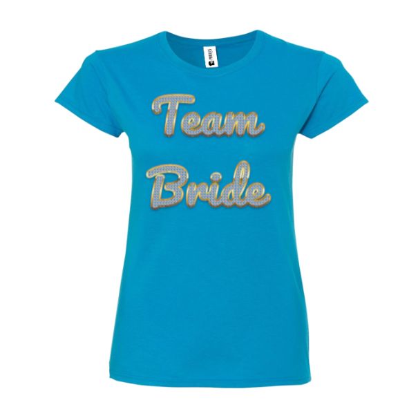 Tricou damă din bumbac- Team Bride II - pentru toți membrii importanți implicați în distracție din partea miresei Tricou damă - Team Bride II