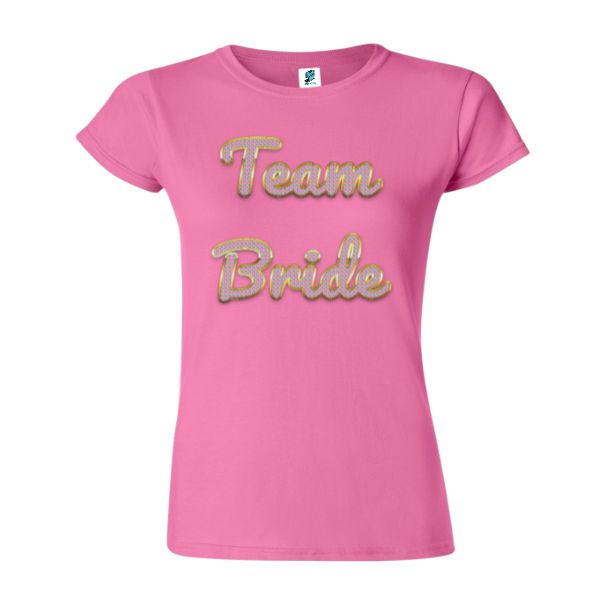 Tricou damă din bumbac- Team Bride II - pentru toți membrii importanți implicați în distracție din partea miresei Tricou damă - Team Bride II