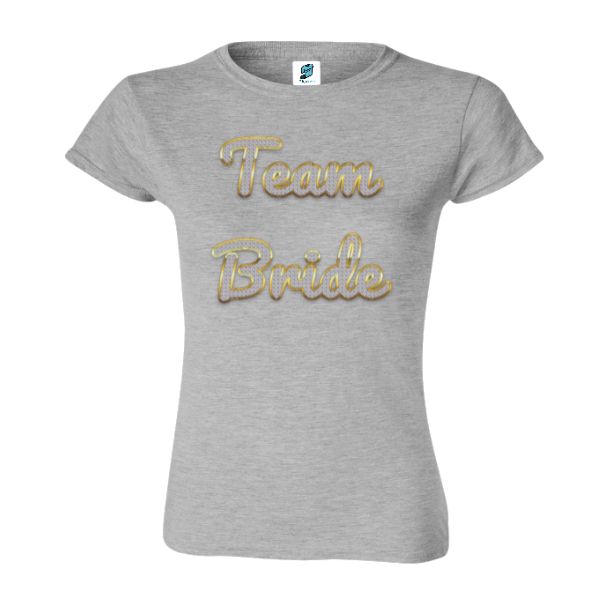 Tricou damă din bumbac- Team Bride II - pentru toți membrii importanți implicați în distracție din partea miresei Tricou damă - Team Bride II