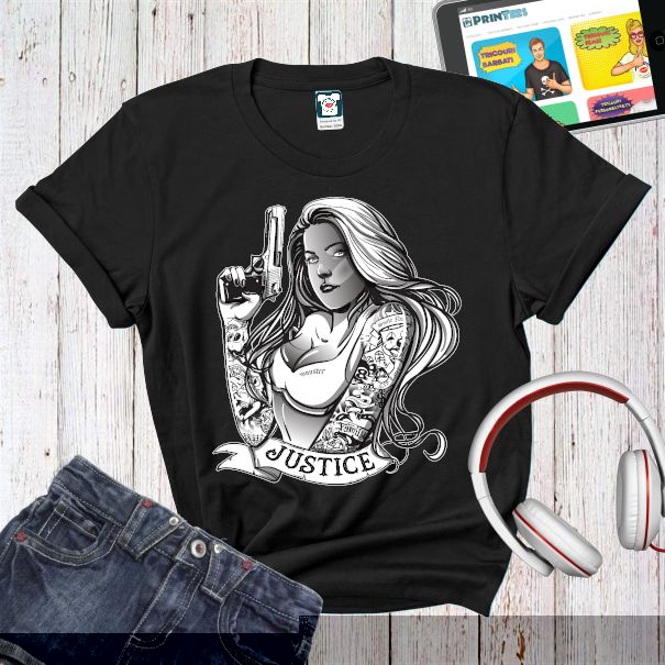 Tricou damă - Justice Gangsta Girl