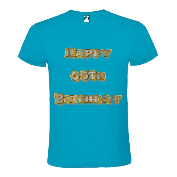 Surprindeți prietenul sau ruda care împlinește 60 de ani purtând un tricou de bărbat prin care să-i urezi: Happy 60th Birthday. Tricou bărbat - Happy 60th Birthday