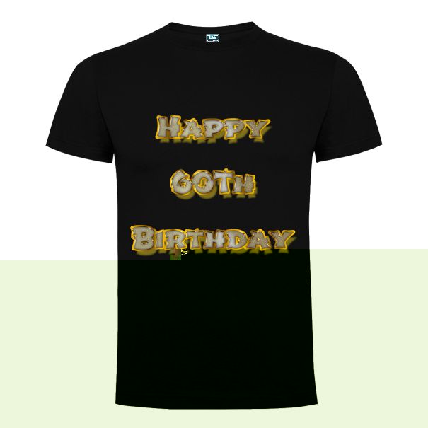 Surprindeți prietenul sau ruda care împlinește 60 de ani purtând un tricou de bărbat prin care să-i urezi: Happy 60th Birthday. Tricou bărbat - Happy 60th Birthday