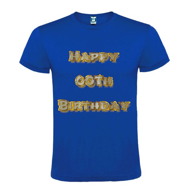 Surprindeți prietenul sau ruda care împlinește 60 de ani purtând un tricou de bărbat prin care să-i urezi: Happy 60th Birthday. Tricou bărbat - Happy 60th Birthday