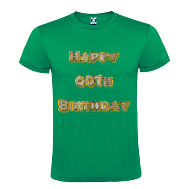 Surprindeți prietenul sau ruda care împlinește 60 de ani purtând un tricou de bărbat prin care să-i urezi: Happy 60th Birthday. Tricou bărbat - Happy 60th Birthday