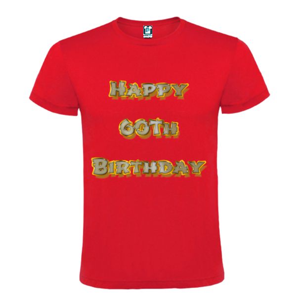 Surprindeți prietenul sau ruda care împlinește 60 de ani purtând un tricou de bărbat prin care să-i urezi: Happy 60th Birthday. Tricou bărbat - Happy 60th Birthday