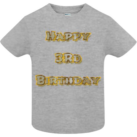 Tricou copii - Happy 3rd Birthday