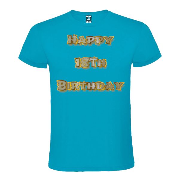 Surprindeți prietenul sau ruda care împlinește 18 de ani purtând un tricou de bărbat prin care să-i urezi: Happy 18th Birthday. Tricou bărbat - Happy 18th Birthday