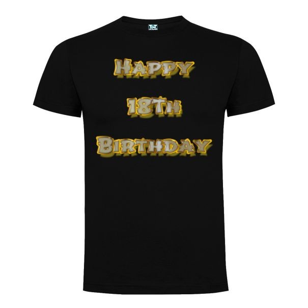 Surprindeți prietenul sau ruda care împlinește 18 de ani purtând un tricou de bărbat prin care să-i urezi: Happy 18th Birthday. Tricou bărbat - Happy 18th Birthday