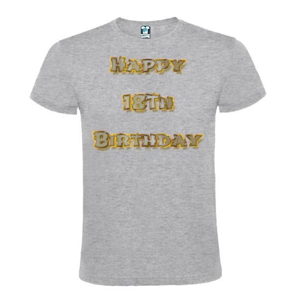 Surprindeți prietenul sau ruda care împlinește 18 de ani purtând un tricou de bărbat prin care să-i urezi: Happy 18th Birthday. Tricou bărbat - Happy 18th Birthday