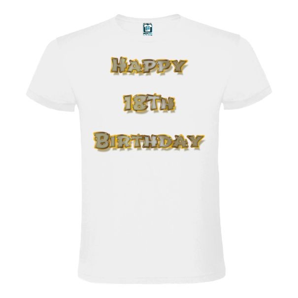 Surprindeți prietenul sau ruda care împlinește 18 de ani purtând un tricou de bărbat prin care să-i urezi: Happy 18th Birthday. Tricou bărbat - Happy 18th Birthday