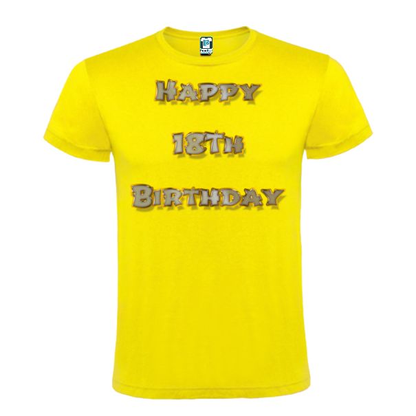 Surprindeți prietenul sau ruda care împlinește 18 de ani purtând un tricou de bărbat prin care să-i urezi: Happy 18th Birthday. Tricou bărbat - Happy 18th Birthday