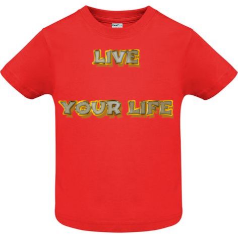 Tricou din bumbac pentru copii imprimat cu un mesaj care să te motiveze: Live your Life! Tricou copii - Live Your Life