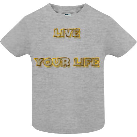 Tricou din bumbac pentru copii imprimat cu un mesaj care să te motiveze: Live your Life! Tricou copii - Live Your Life