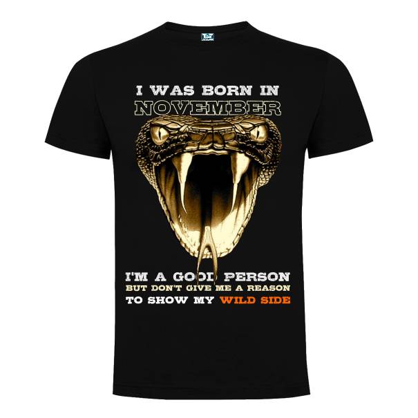 Tricou bărbat - Born wild in Novenber
