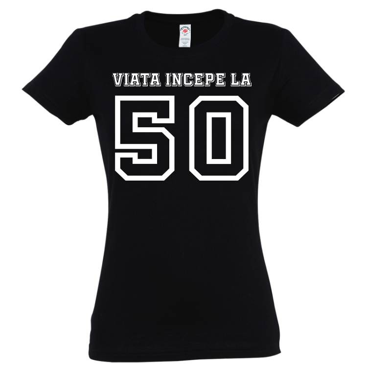 Tricou damă - Viața începe la 50