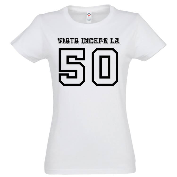 Tricou damă - Viața începe la 50