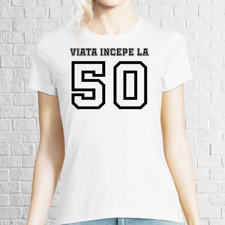 Tricou damă - Viața începe la 50