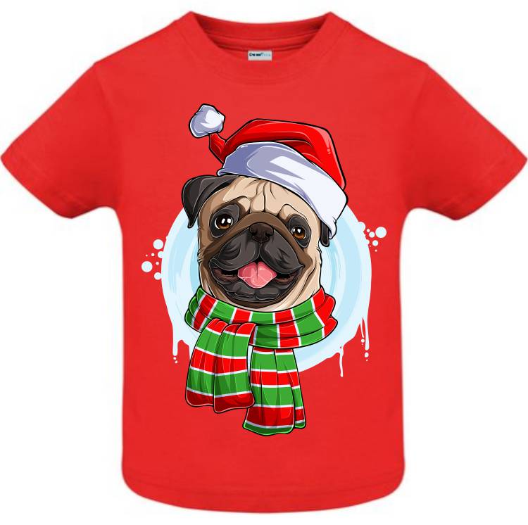 Petreci Crăciunul cu cel mai bun prieten sau e ești departe de el, dar vrei să-l ții aproape „pe” tine, atunci un tricou de copii Pug de Crăciun e cea mai la îndemână soluție să-ți ții prietenul necuvântător cu tine. Tricou copii - Pug de Crăciun