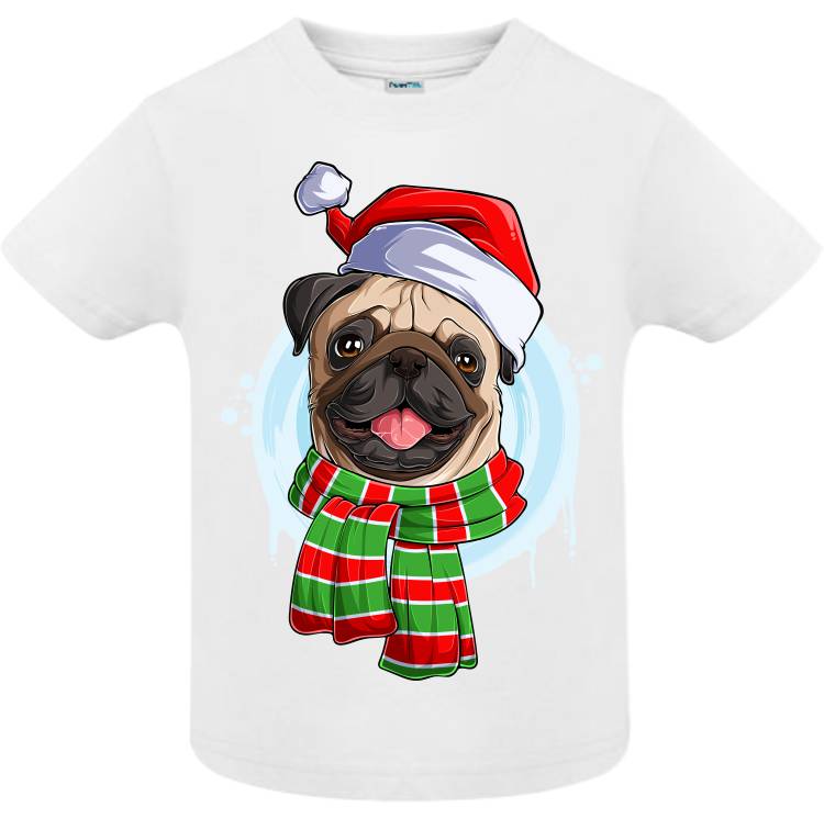 Petreci Crăciunul cu cel mai bun prieten sau e ești departe de el, dar vrei să-l ții aproape „pe” tine, atunci un tricou de copii Pug de Crăciun e cea mai la îndemână soluție să-ți ții prietenul necuvântător cu tine. Tricou copii - Pug de Crăciun