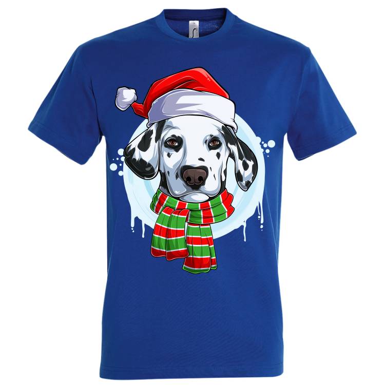 Tricou bărbat - Dalmațian de Crăciun