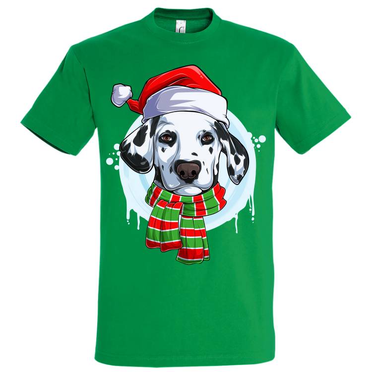 Tricou bărbat - Dalmațian de Crăciun