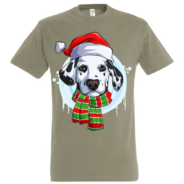 Tricou bărbat - Dalmațian de Crăciun