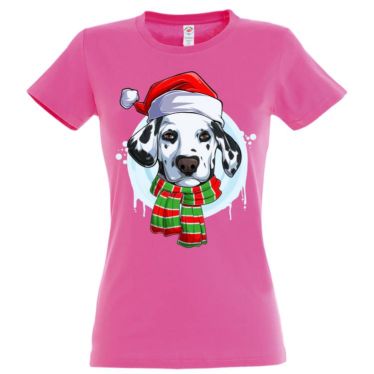 Tricou damă - Dalmațian de Crăciun