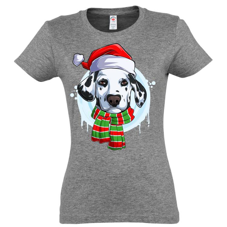 Tricou damă - Dalmațian de Crăciun