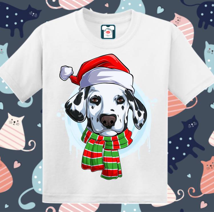 Tricou copii - Dalmațian de Crăciun