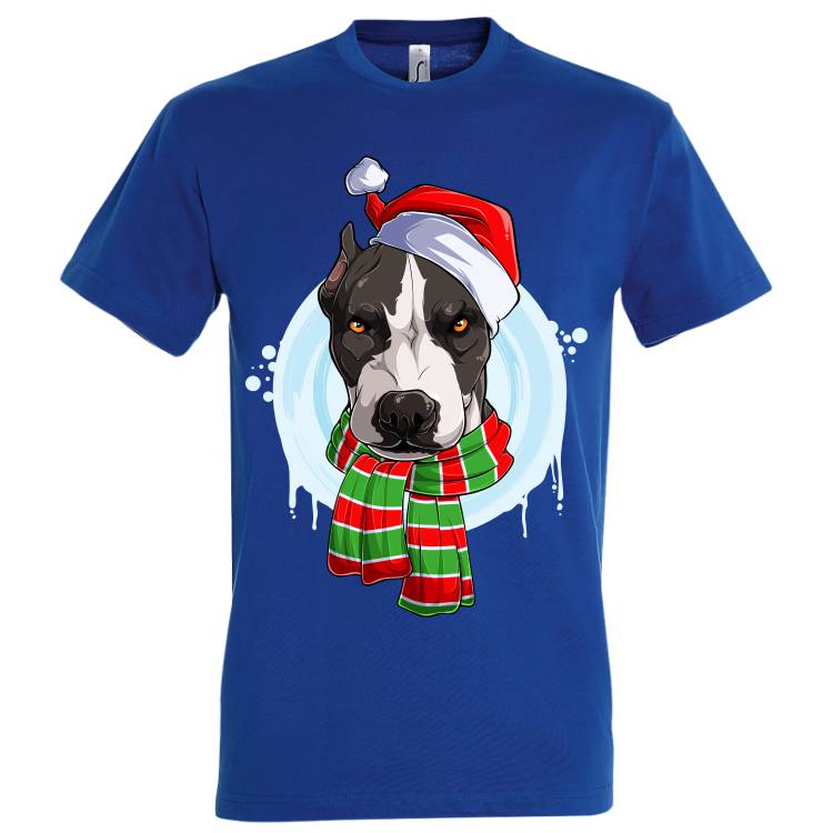 Petreci Crăciunul cu cel mai bun prieten sau e ești departe de el, dar vrei să-l ții aproape de tine, atunci un tricou de bărbat Pit Bull de Crăciun e cea mai la îndemână soluție să-ți ții prietenul necuvântător „pe” tine. Tricou bărbat - Pit Bull de Crăciun
