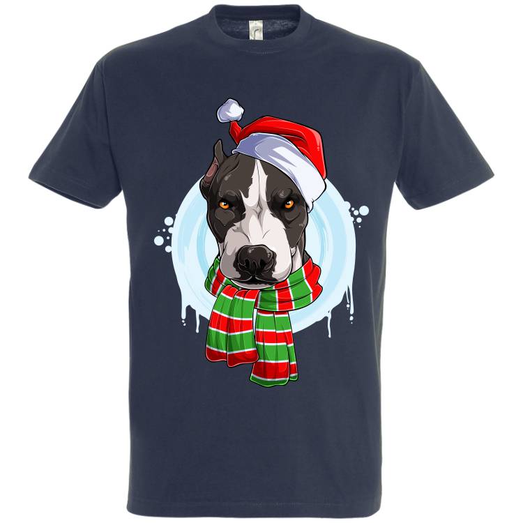 Petreci Crăciunul cu cel mai bun prieten sau e ești departe de el, dar vrei să-l ții aproape de tine, atunci un tricou de bărbat Pit Bull de Crăciun e cea mai la îndemână soluție să-ți ții prietenul necuvântător „pe” tine. Tricou bărbat - Pit Bull de Crăciun