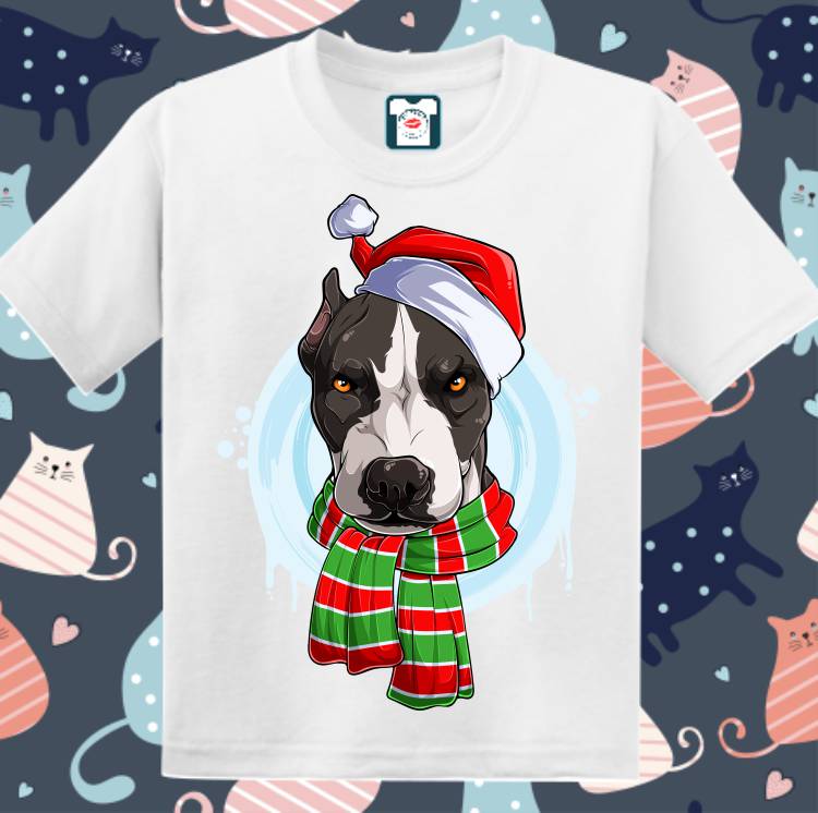 Tricou copii - Pit Bull de Crăciun