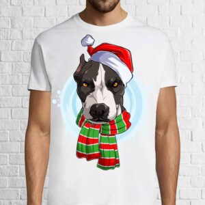 Tricou bărbat - Pit Bull de Crăciun