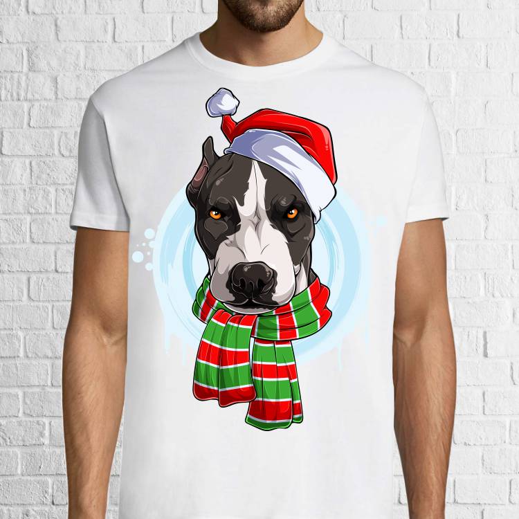 Petreci Crăciunul cu cel mai bun prieten sau e ești departe de el, dar vrei să-l ții aproape de tine, atunci un tricou de bărbat Pit Bull de Crăciun e cea mai la îndemână soluție să-ți ții prietenul necuvântător „pe” tine. Tricou bărbat - Pit Bull de Crăciun
