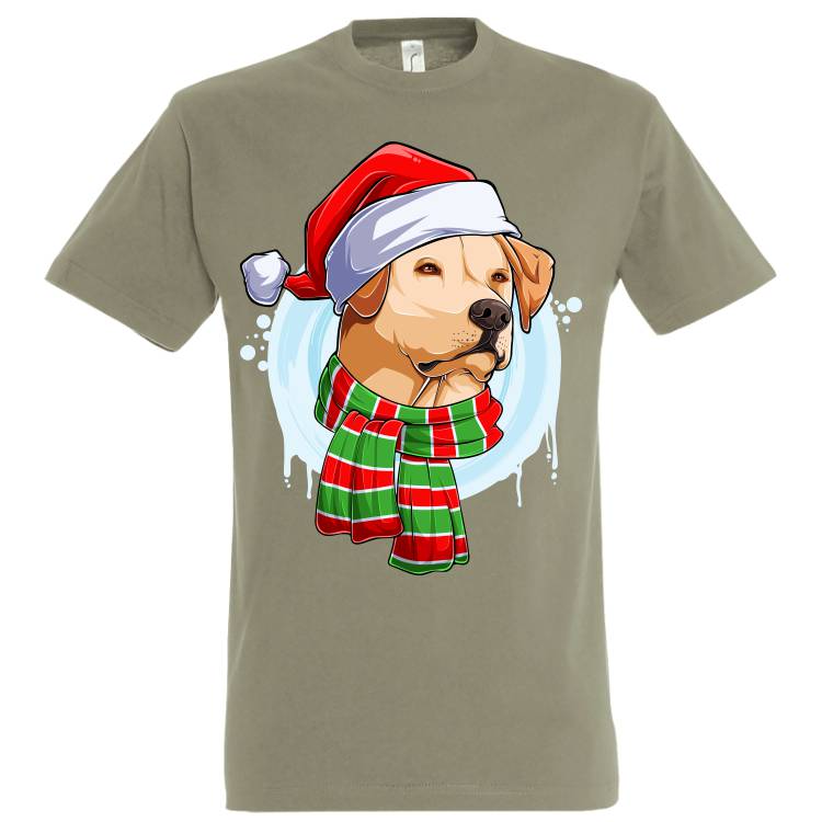 Tricou bărbat - Labrador de Crăciun