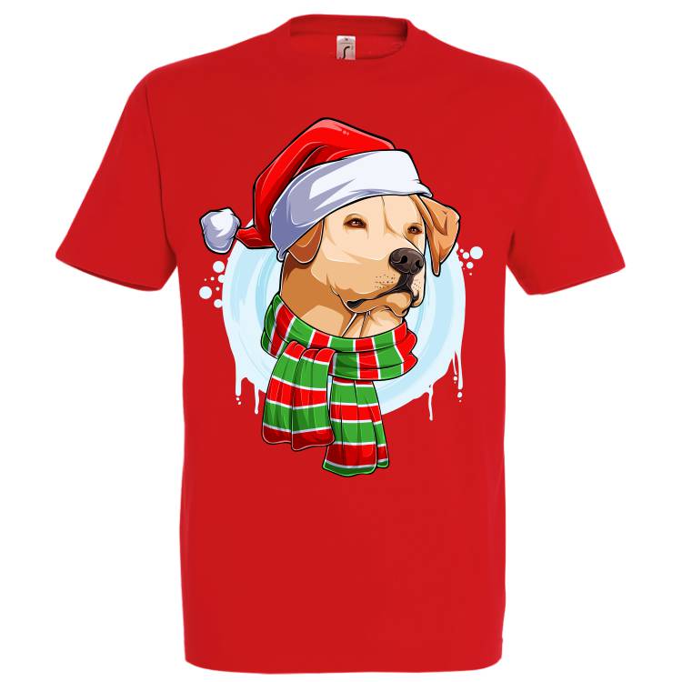 Tricou bărbat - Labrador de Crăciun