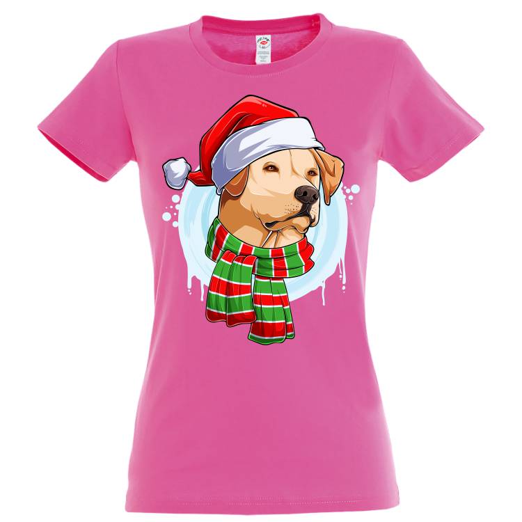 Tricou damă Labrador de Crăciun