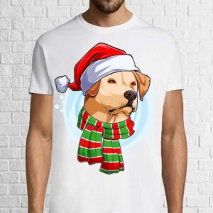 Tricou bărbat - Labrador de Crăciun