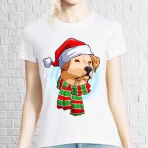 Tricou damă Labrador de Crăciun