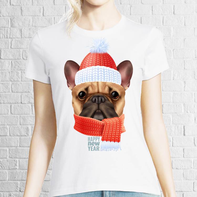 Tricou damă - New Year Bulldog