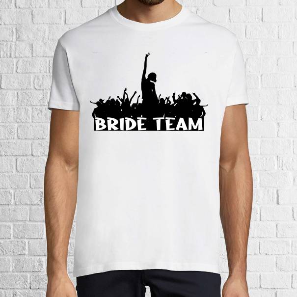Ești tipul cool care face parte din echipa miresei, atunci poartă echipamentul miresei: tricou bărbat „Bride Team”. Tricou bărbat - Bride Team