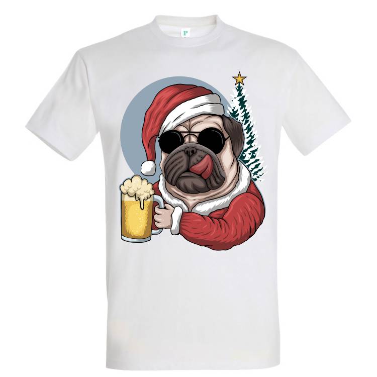 Tricou bărbat - Christmas Beer PUG