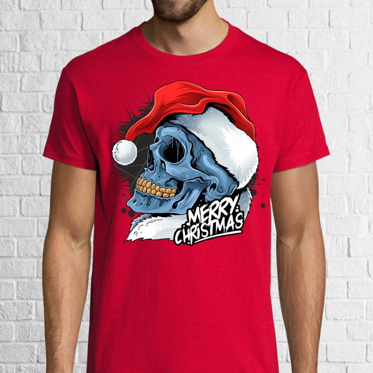 Tricou bărbat - Christmas Skull