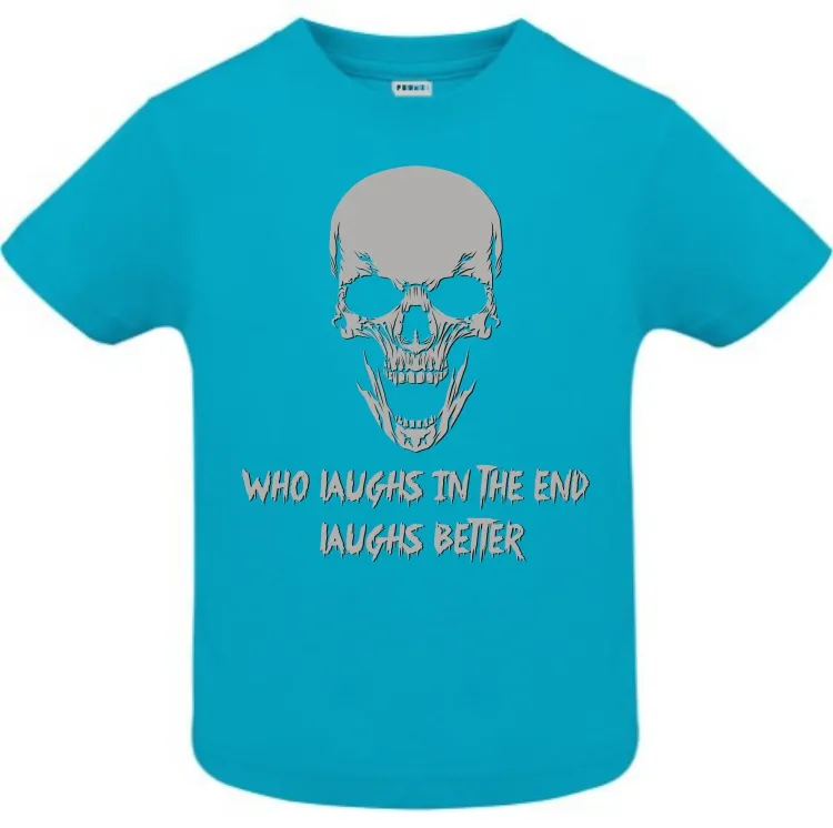 Tricou copii - Laughs Better, pentru că proverbele românești sună funny și în engleză, chiar dacă englezii nu înțeleg sensul. Tricou copii - Laughs Better
