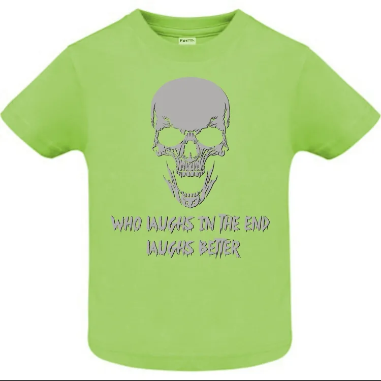 Tricou copii - Laughs Better, pentru că proverbele românești sună funny și în engleză, chiar dacă englezii nu înțeleg sensul. Tricou copii - Laughs Better
