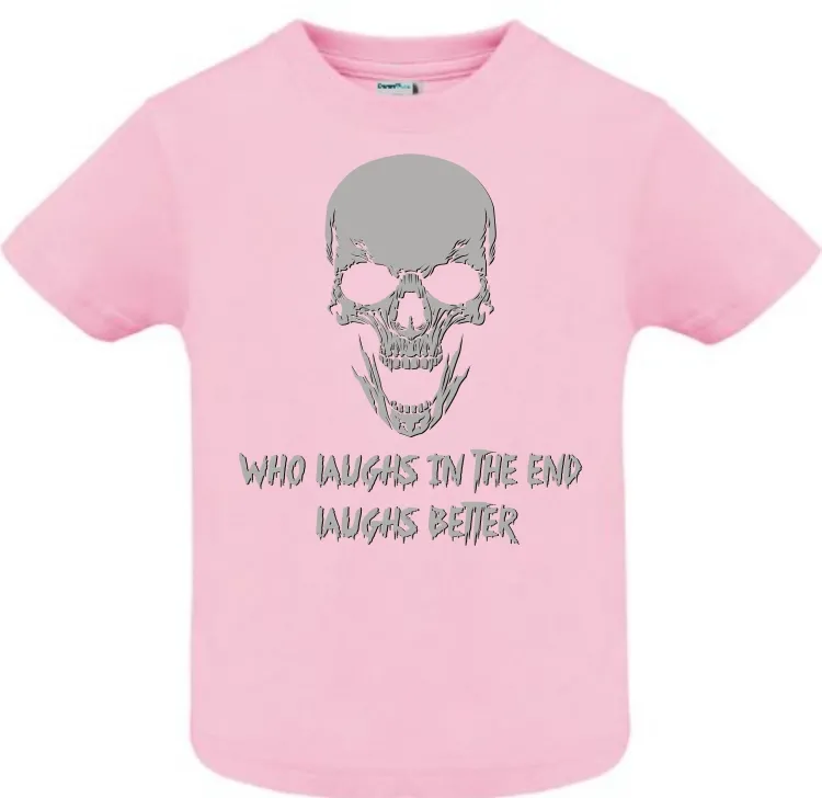 Tricou copii - Laughs Better, pentru că proverbele românești sună funny și în engleză, chiar dacă englezii nu înțeleg sensul. Tricou copii - Laughs Better