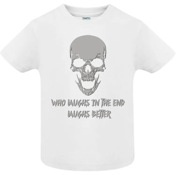 Tricou copii - Laughs Better, pentru că proverbele românești sună funny și în engleză, chiar dacă englezii nu înțeleg sensul. Tricou copii - Laughs Better