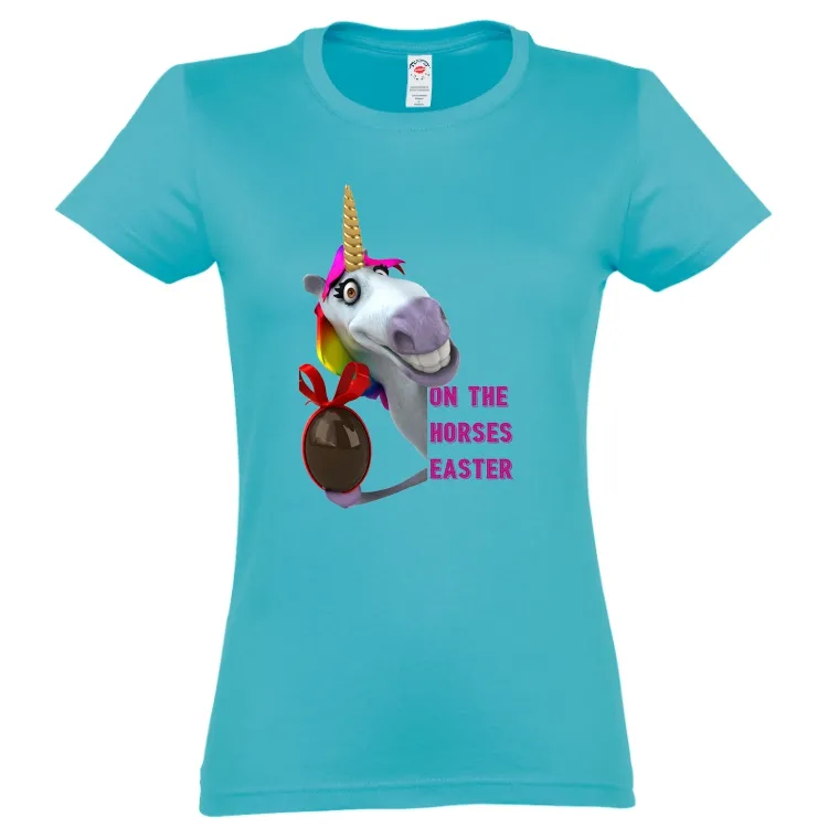 Tricou damă - Horses Easter